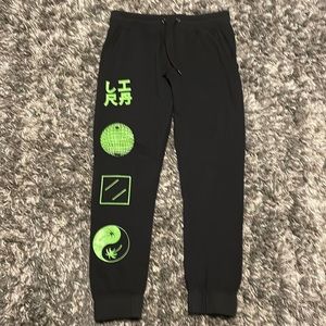 NWOT LIRA Black Graphic Joggers